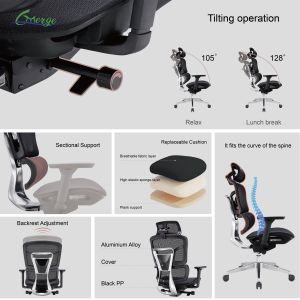 Factory Wholesale High Quality Promotional Black Swivel Staff Reception