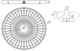 1250mm X71 Electric Circular Permanent Magnetic Chuck Round Magnetic Chuck