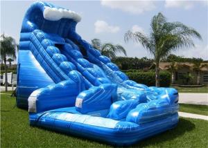 China Inflatable Water Slide , Blue Used Inflatable Commercial Water Slide For Rent wholesale