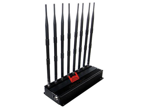 Quality VHF UHF Mobile Phone Signal Jammer 8 Channels Omni Directional Antenna for sale