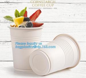 China Compostable Sugarcane Cup 8/12oz Eco Friendly Biodegradable Bagasse Coffee Cups, Sugarcane Bagasse Pulp on sale