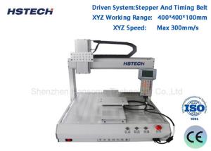 China Epoxy Glue Dispensing Machine Teach Pendant Stepping Motor With Vacuum Device 4Axis Glue Dispensing Machine HS-D441 wholesale