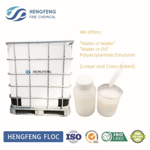 Anionic Polyacrylamide Emulsion for Papermaking Retention Aid with Binary Retention and Drainage High-Efficiency Polymeric Coagulant in Water-in-Oil