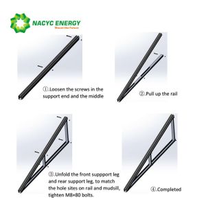 Lightweight Flat Roof Aluminum Solar Mounting Brackets Solar Panel Fixing