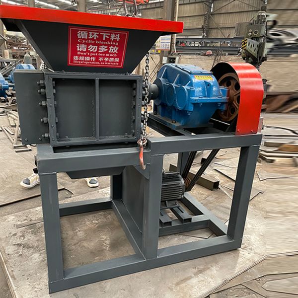 Double Shaft Design 2025 Waste Plastic Film Scrap Wood Single Power Shredder Machine