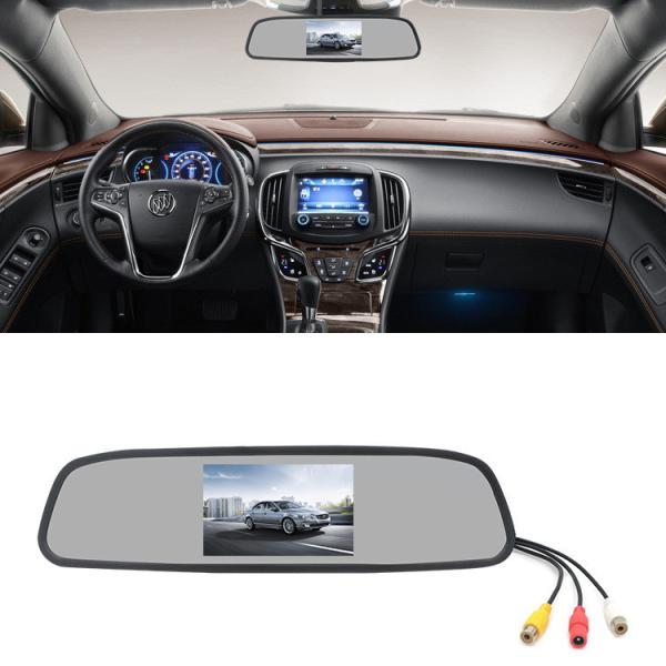 Quality Automatic Rear View Mirror Monitors 4.3 Inch LCD Reversing Aid 2 AV Input for sale