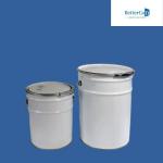 China Welding Coating White Paint Bucket , 5 Metal Bucket With Iron Lock Ring for sale
