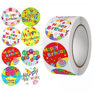 China Birthday Party Custom Sticker Labels 160g/Roll For Cookies Packaging wholesale