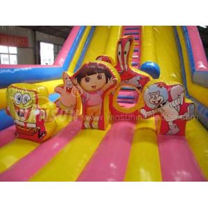 Spongbob Commercial Inflatable Dry Slide For Large Playgrounds 10x5x7m