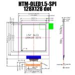 1.5" Inch 128x128 COG SH1107 OLED Display Module With Equipment Control / PCB /