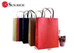 China Wholesale Small Paper Gift Bag With Flat Paper Rope Handle on sale
