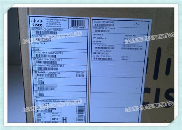 Cisco Network Switch WS-C3750X-24T-S 24 Port 10 / 100 / 1000Mbps Layer 3 Switch
