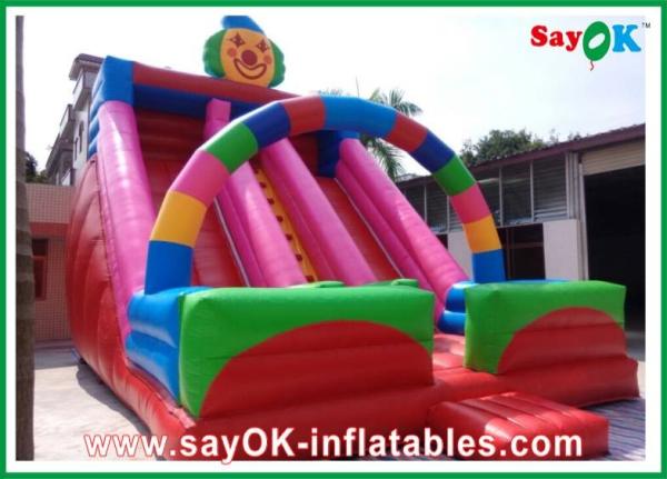 Quality Inflatable Slip And Slide With Pool Clown Theme Inflatable Bouncer Slide Multi-Color For Amusement Park for sale
