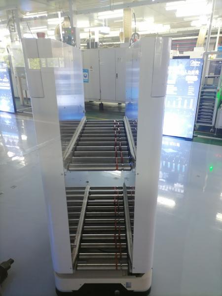 Quality Control And Drived AMR Robot With Two Layer Conveyor Customized Durability Motor And Reducer Drive for sale
