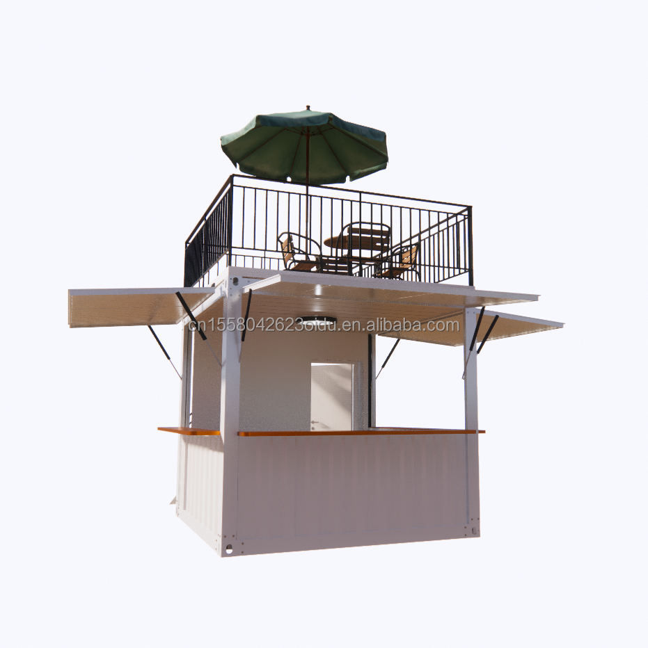 Australian Standards Mobile Store Customized 10 Foot 20 Foot Mobile Container Pop-Up Coffee Bar with Aluminum Alloy Windows