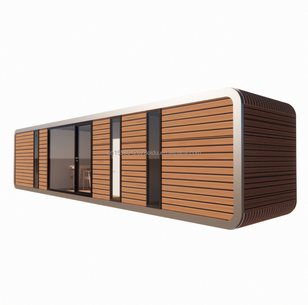 Affordable Family Housing 2 Bedroom Wooden House with Galvanized Steel Square Tube Structure and Garden