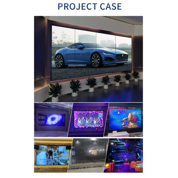 Large 65 Inch Wall Mount Break Proof Screen Metal Shell Large Splicing Screen 4K UHD Display LCD Digital Signage Screen Advertising Video Wall