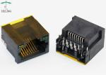 Thru Hole Type Right Angle RJ45 Modular Connector Unshielded With Customized LED
