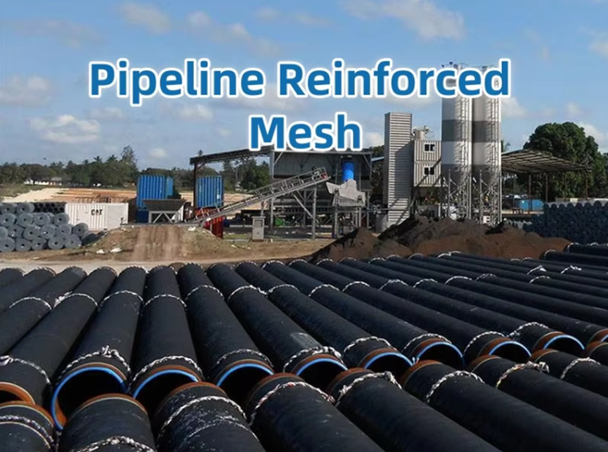 Six Lines Pipeline Reinforced Welded Wire Mesh Anti Rust For Everglades Gas Pipeline