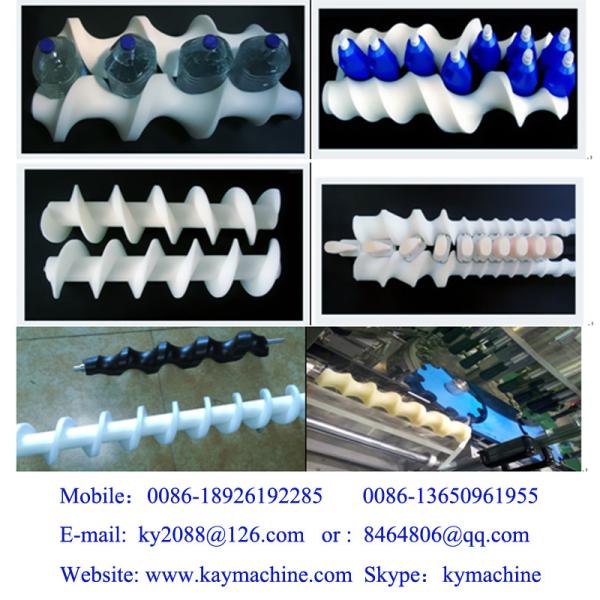 Example of rotating screws for shaped dispenser Worm screws able to rotate and