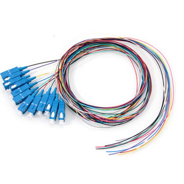 FTTH FTTB 12 Core Optical Fiber Pigtail SC UPC 0.9mm Multimode Patch Cable