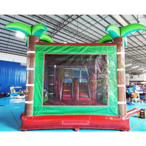 ROHS Palm Tree Inflatable Bouncer Slide Jumping Bouncy Castle