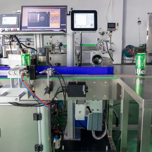 Automatic Round Bottle Labeling Machine with Visual Camera Positioning