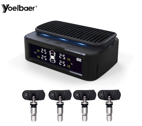 Quality Solar Power Car Tyre Pressure Monitoring System Wireless TPMS With External Sensors for sale