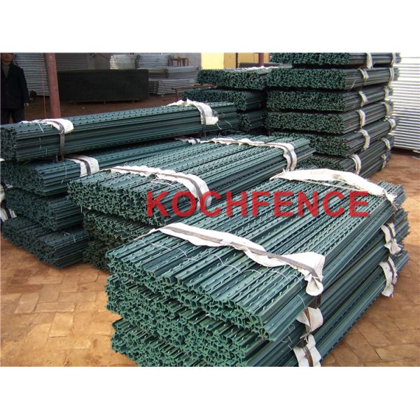 PVC Coated Metal Fence Posts Galvanized T Post Star Picket For Agriculture