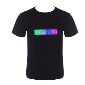China Programmable LED Light T Shirt Smartphone App Control Display Message Pattern on sale
