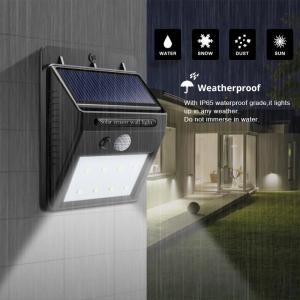 China 6000K Security Solar Motion Sensor Lights Outdoor With 1200mah Lithium Battery wholesale