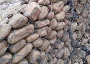 China 8x10cm Galvanized Gabion Box 4mm Galvanized Hexagonal Wire Mesh Easy Assembled wholesale