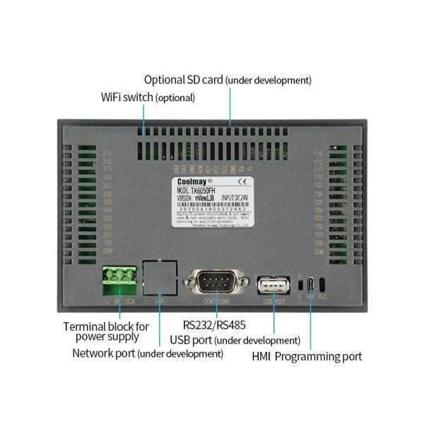 Quality 65536 Colors Resistive Panel PLC 1 RS485 408MHz Plc Hmi Programming Panel for sale