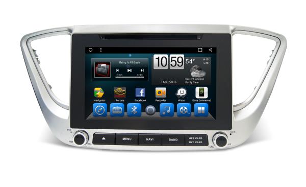 Quality Double Din Android Auto Multimedia Player 8.0 Inch Hyundai Verna 2018 With Navigation Bluetooth WiFi for sale