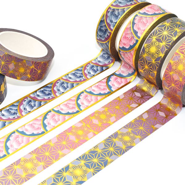 Custom Decorative Washi Tape Printing Gold Or Silver Foil Washi Tape