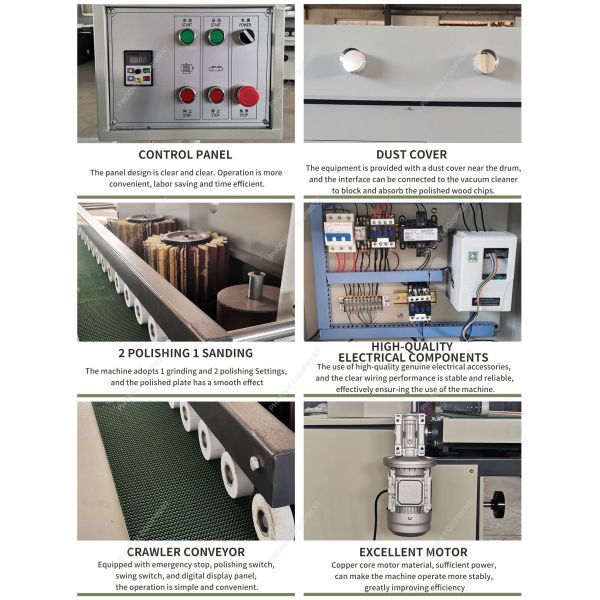 Advanced Woodworking Cabinet Door Automatic Edge Sanding Machine with Unlimited Width