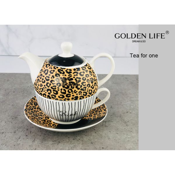 New Bone China Leopard Color Ceramic Gold Design Square Plate Ceramic Dinnerware Sets