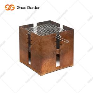 China Corten Steel Bbq Charcoal Grill Table 3mm Thickness wholesale