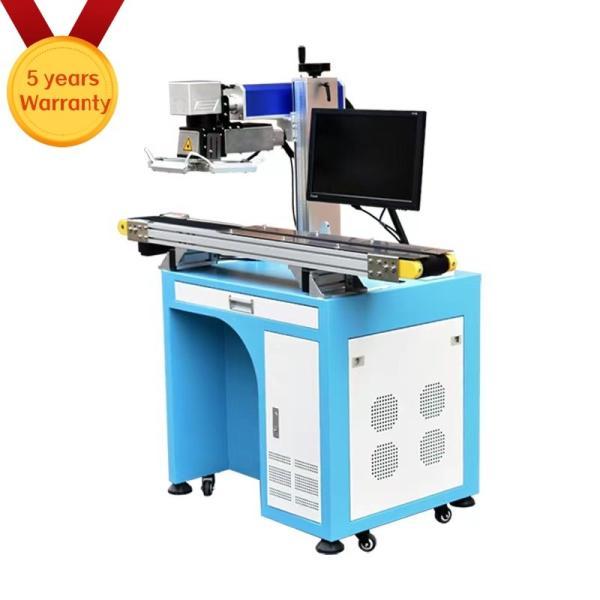 Quality Automatic Batch Marking Fiber Laser Marker With Conveyor Belt For Irregular Metals for sale