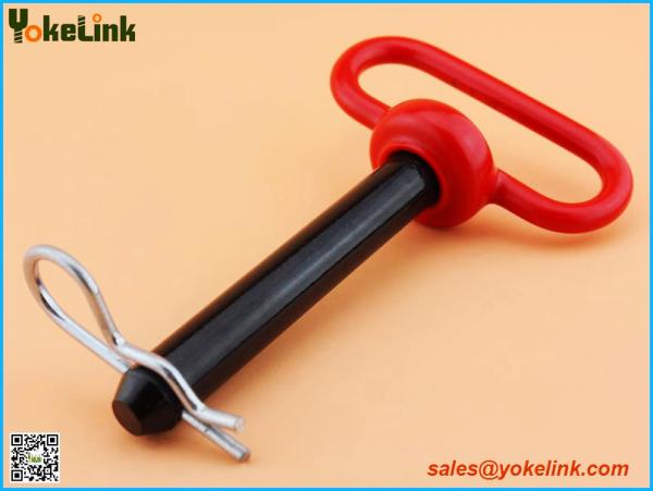 Quality Red Handle Head Hitch pin with R Clip for farm Tractors and Trailers for sale