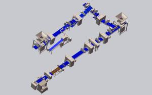 CE Puff Pastry Making Machine With Flexible Removable Make Up Table