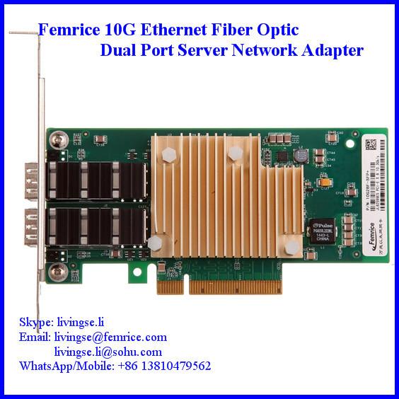 Quality 10 Gbps Fiber Optical Server NIC, 2 Port Network Server Network Card/ Adapter, Intel X520-SR2 (E10G42BFSR) for sale