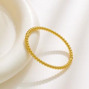 China Party Gold Bead Bracelet 14K Gold Plated Bead Ball Bracelet Stretchable Fashion wholesale