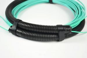 China Pulling Eyes / Socket MPO MTP Patch Cord OM3/OM4 Trunk Fiber Cable Customized Length wholesale