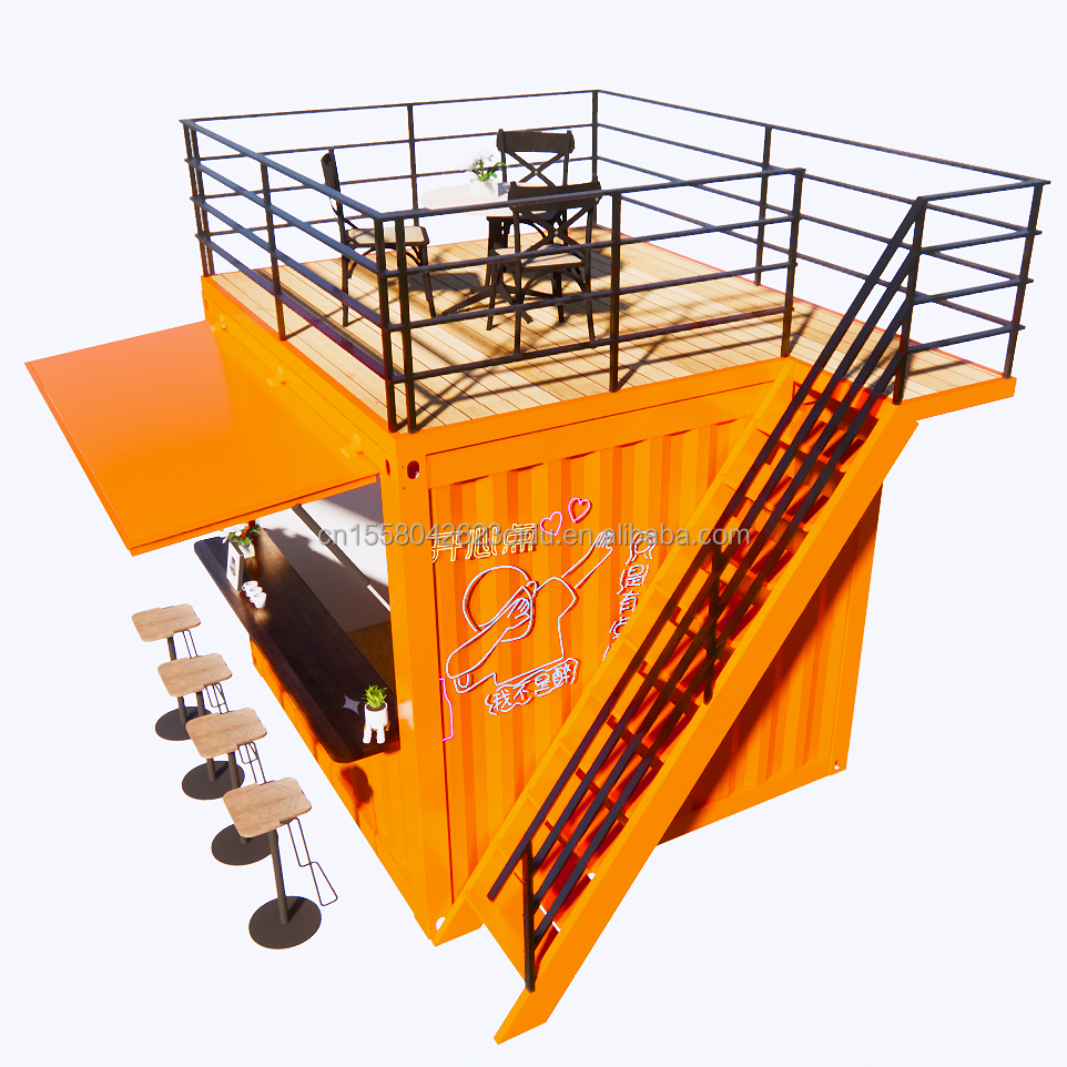 10 Foot Prefabricated Container Store for Fast Food Coffee Bars Customized Color Supermarket Option from Shanghai