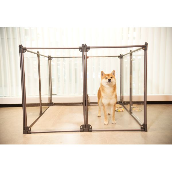 36" Medium Transparent Portable Pet Playpen For Dogs Square Or Rectangle