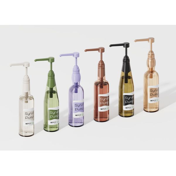 Round Push-Head Dispenser Pump For Food Syrup