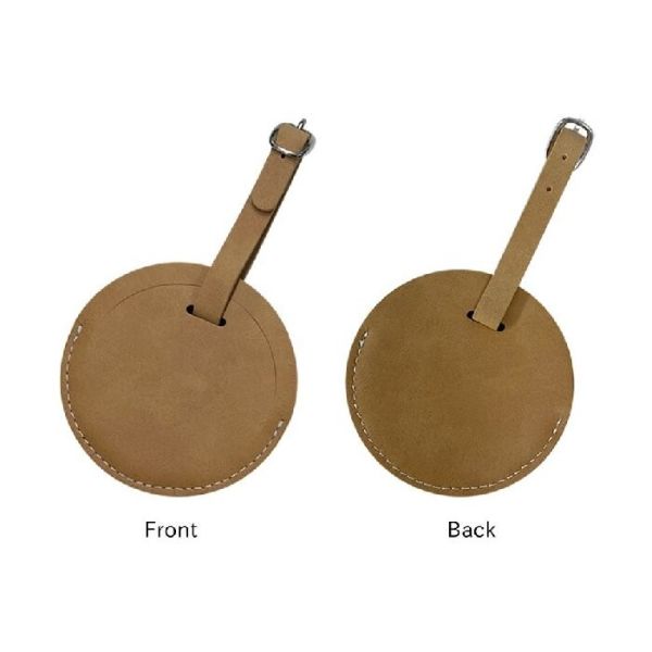 Custom Blank Sublimation Luggage Labels Travel Name Tag Double Sided Printing PU Leather Sublimation Luggage Tags