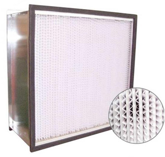 Customized Deep Pleated HEPA Filter Aluminum Frame For Food Industry