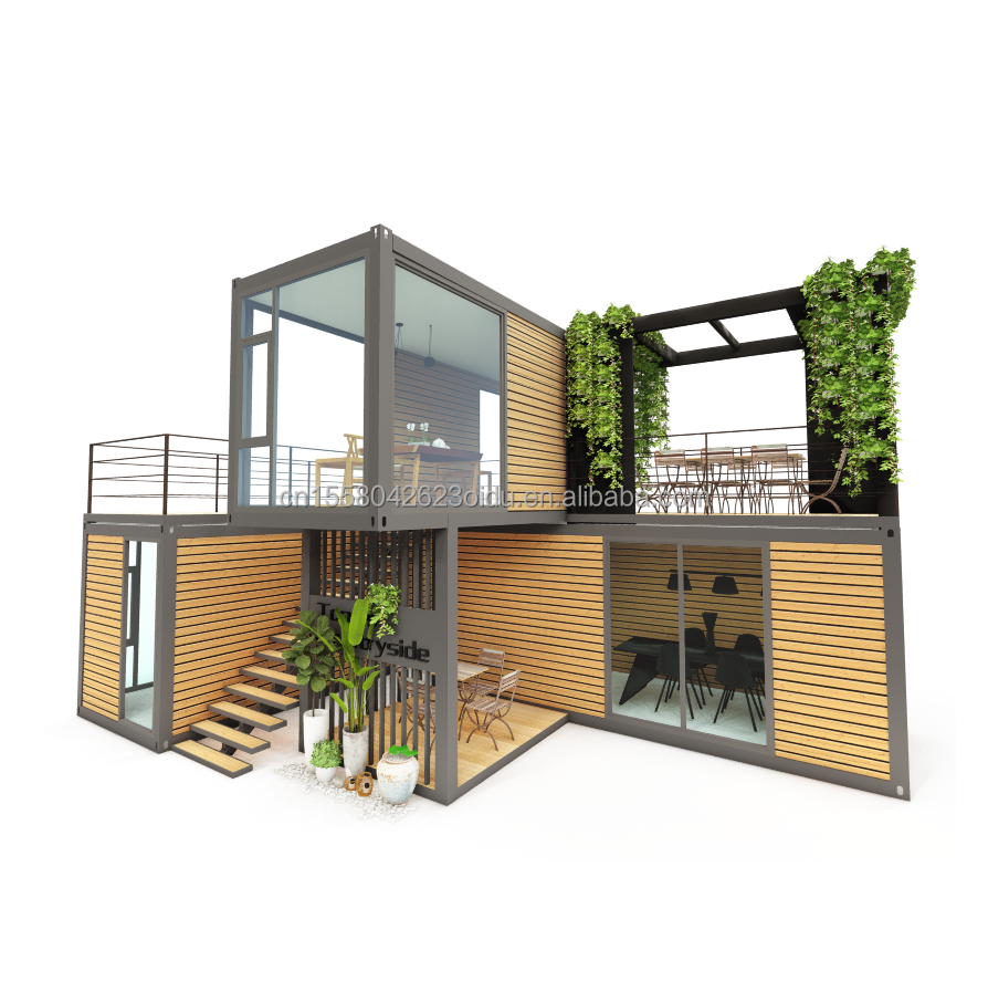 Modular Prefabricated Houses Made of Galvanized Steel Square Tubes for Office and Apartment